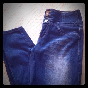 High waisted skinny jegging jeans